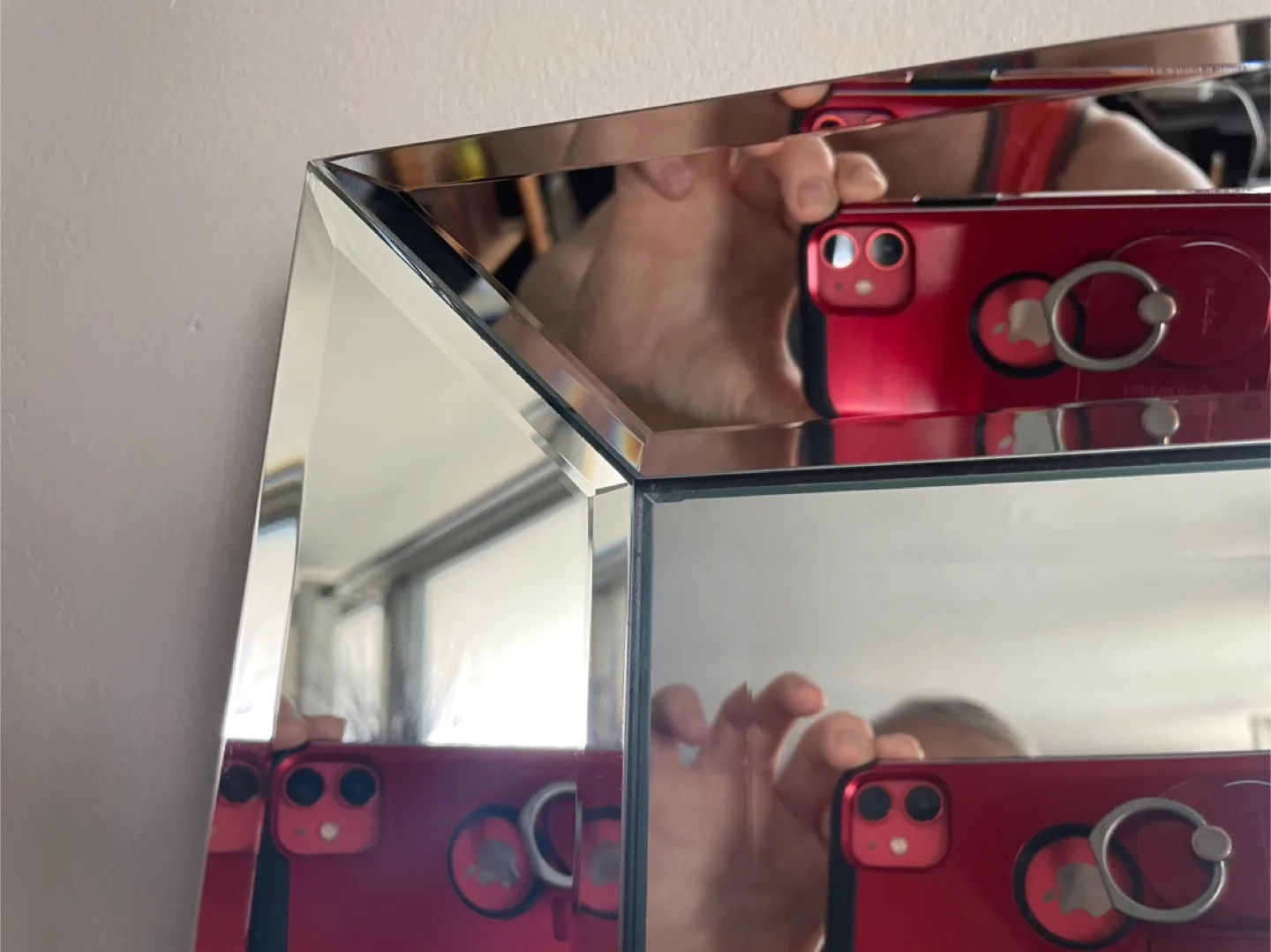 Framed Bevelled Mirror image indicator(3)