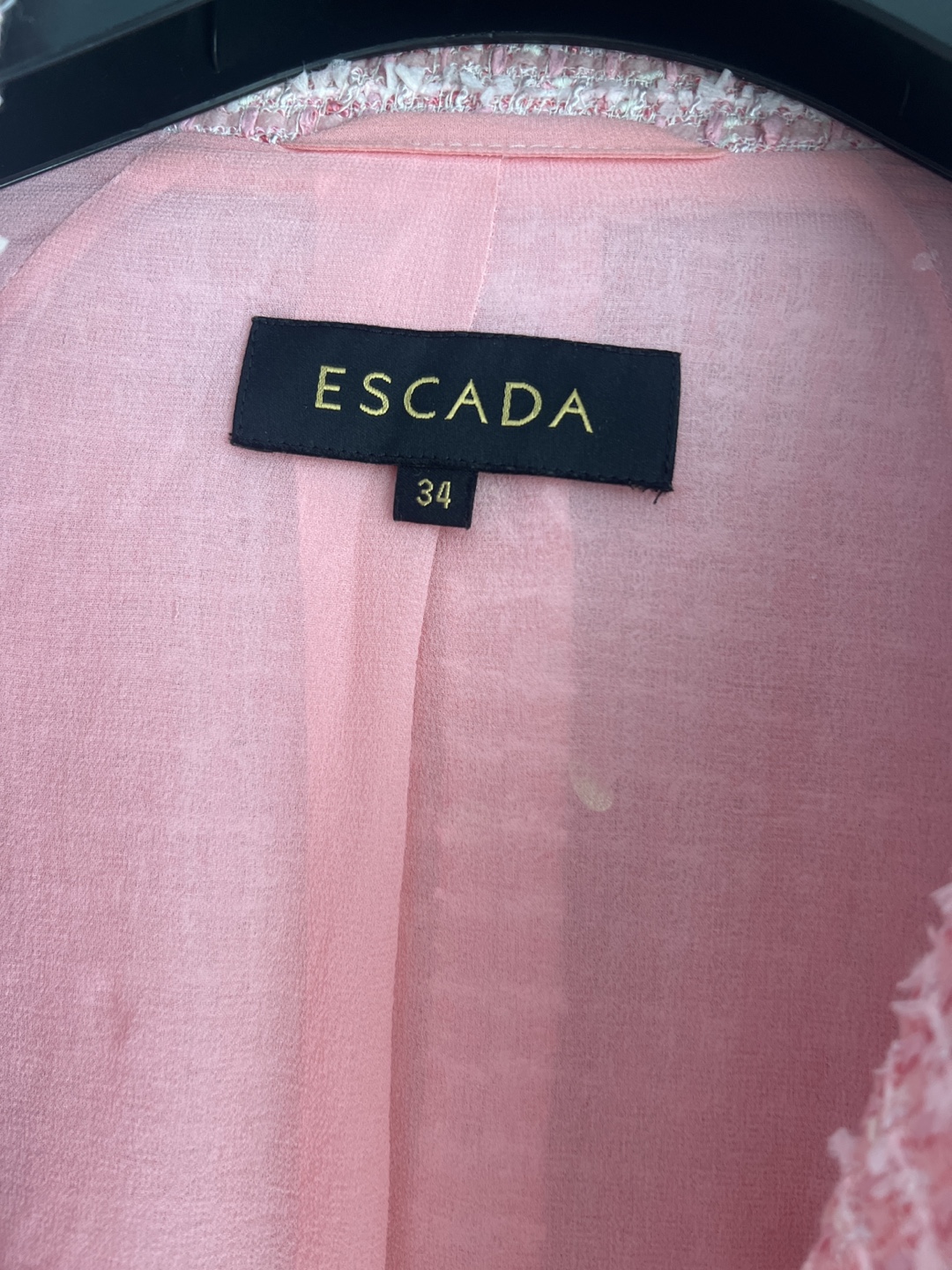 Escada Pink Tweed Blazer Size 34 - photo 2