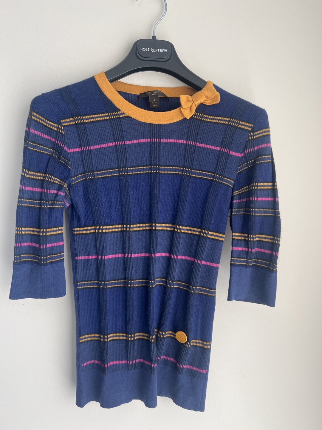 Louis Vuitton Blue Plaid Top - Size M