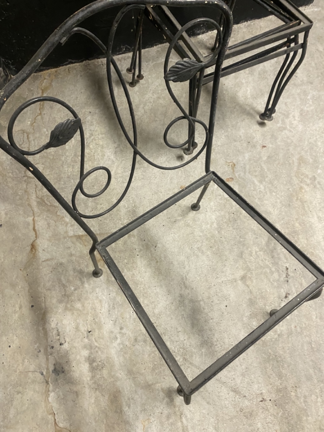 Wrought Iron Patio table and chairs Set - As Is - photo 5