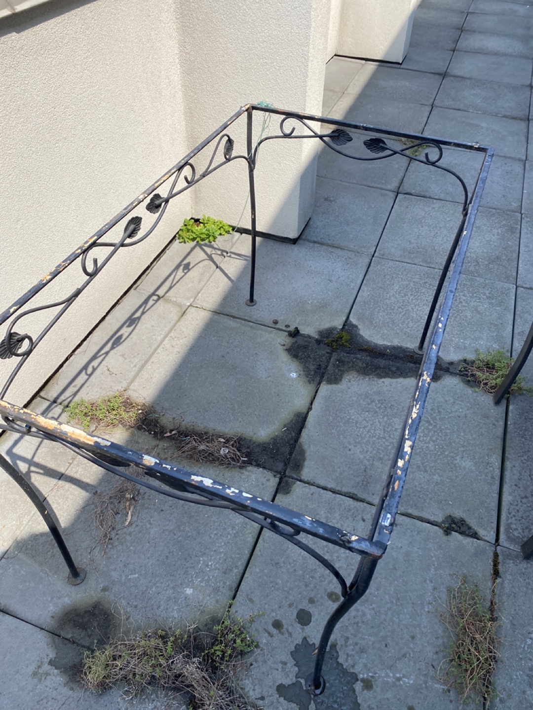 Wrought Iron Patio table and chairs Set - As Is