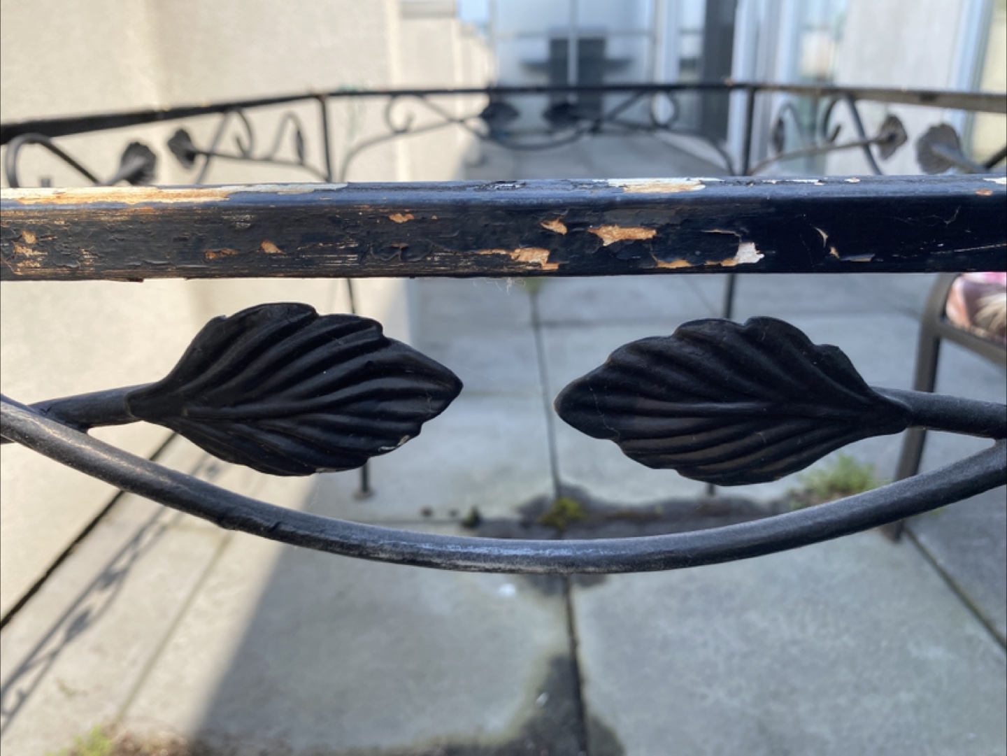 Wrought Iron Patio table and chairs Set - As Is - photo 2