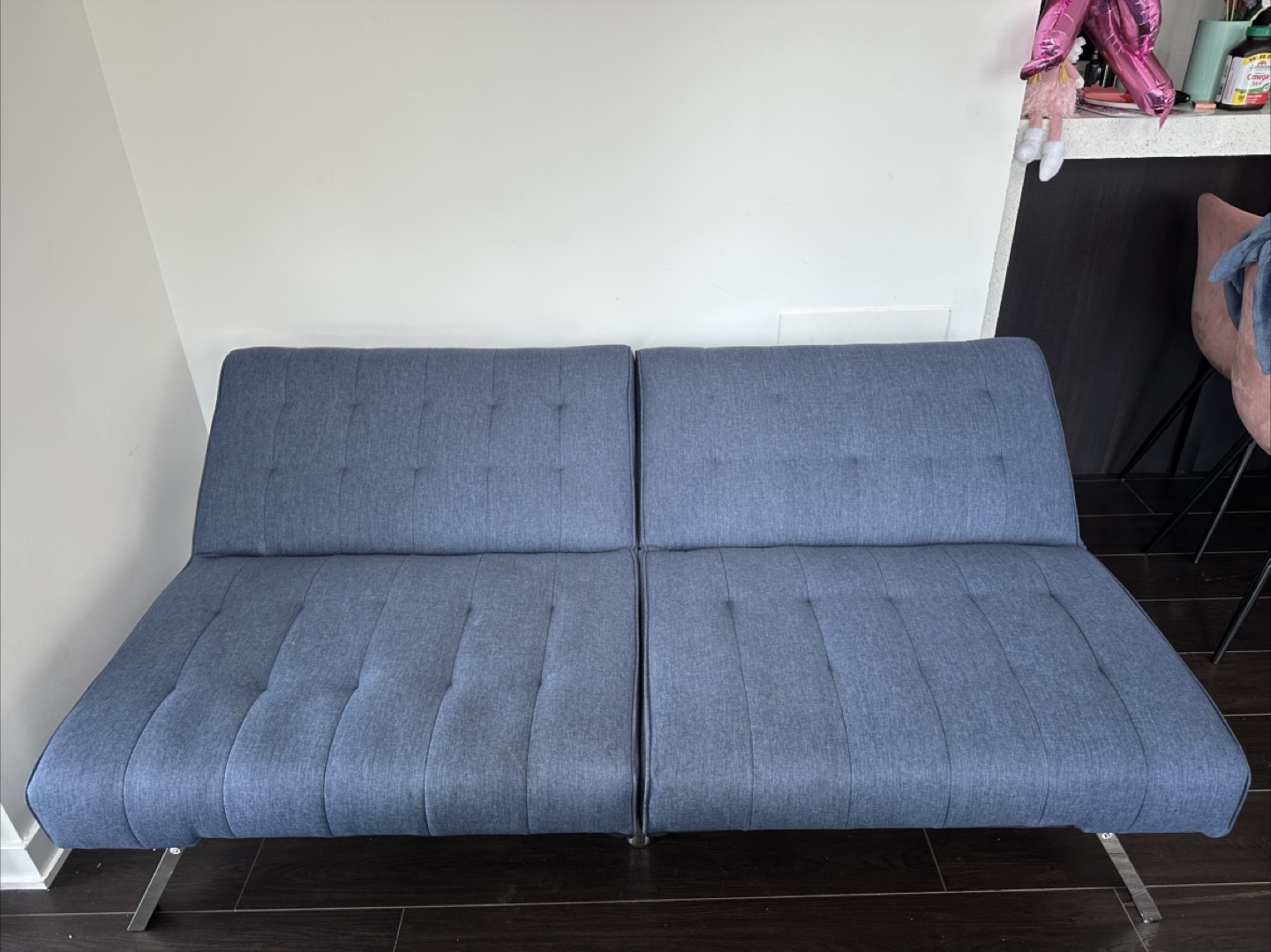 Blue Futon Sofa Bed - photo 2