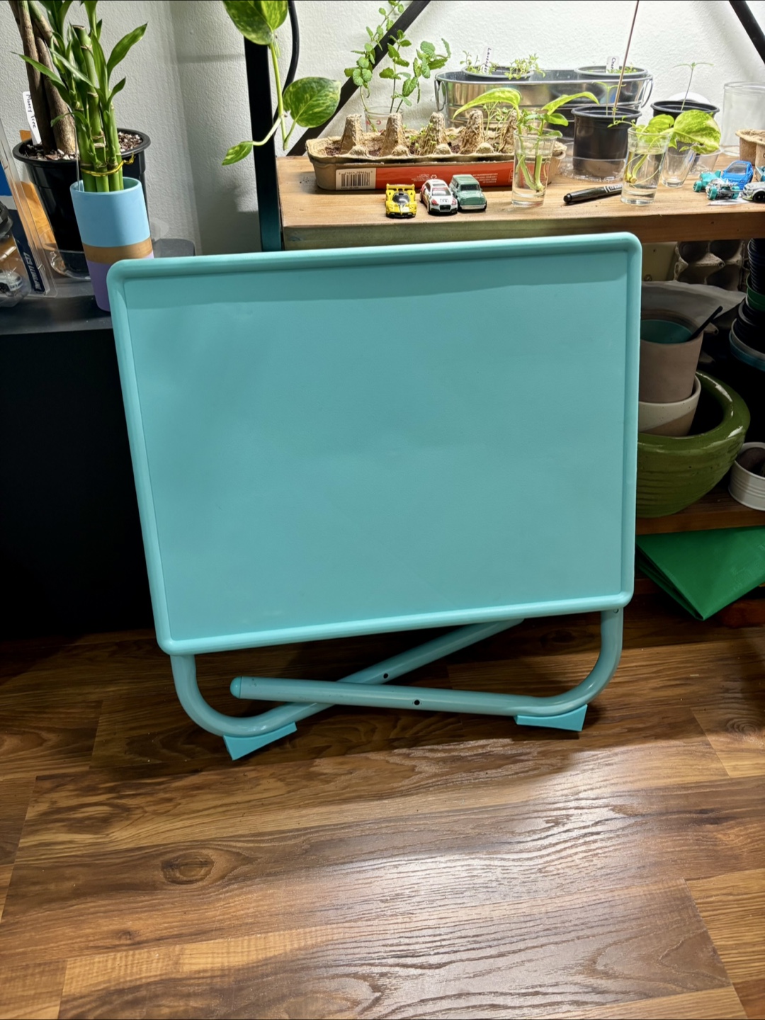 Adjustable Blue Bed Tray Table - photo 5
