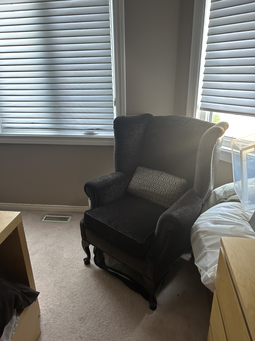 Wingback Chair - Dark Brown - photo 2