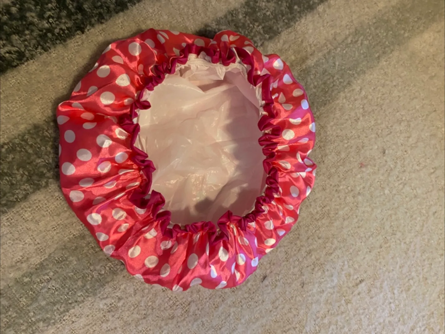 Pink Polka Dot Hair Bonnet image indicator(3)