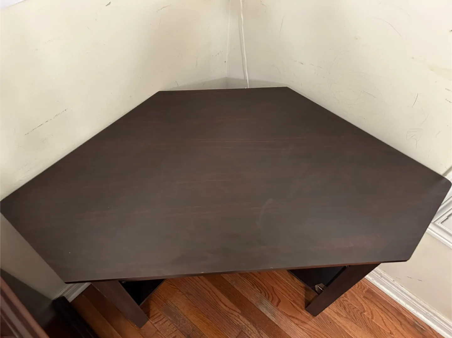Dark Brown Corner Desk with Keyboard Tray image indicator(2)