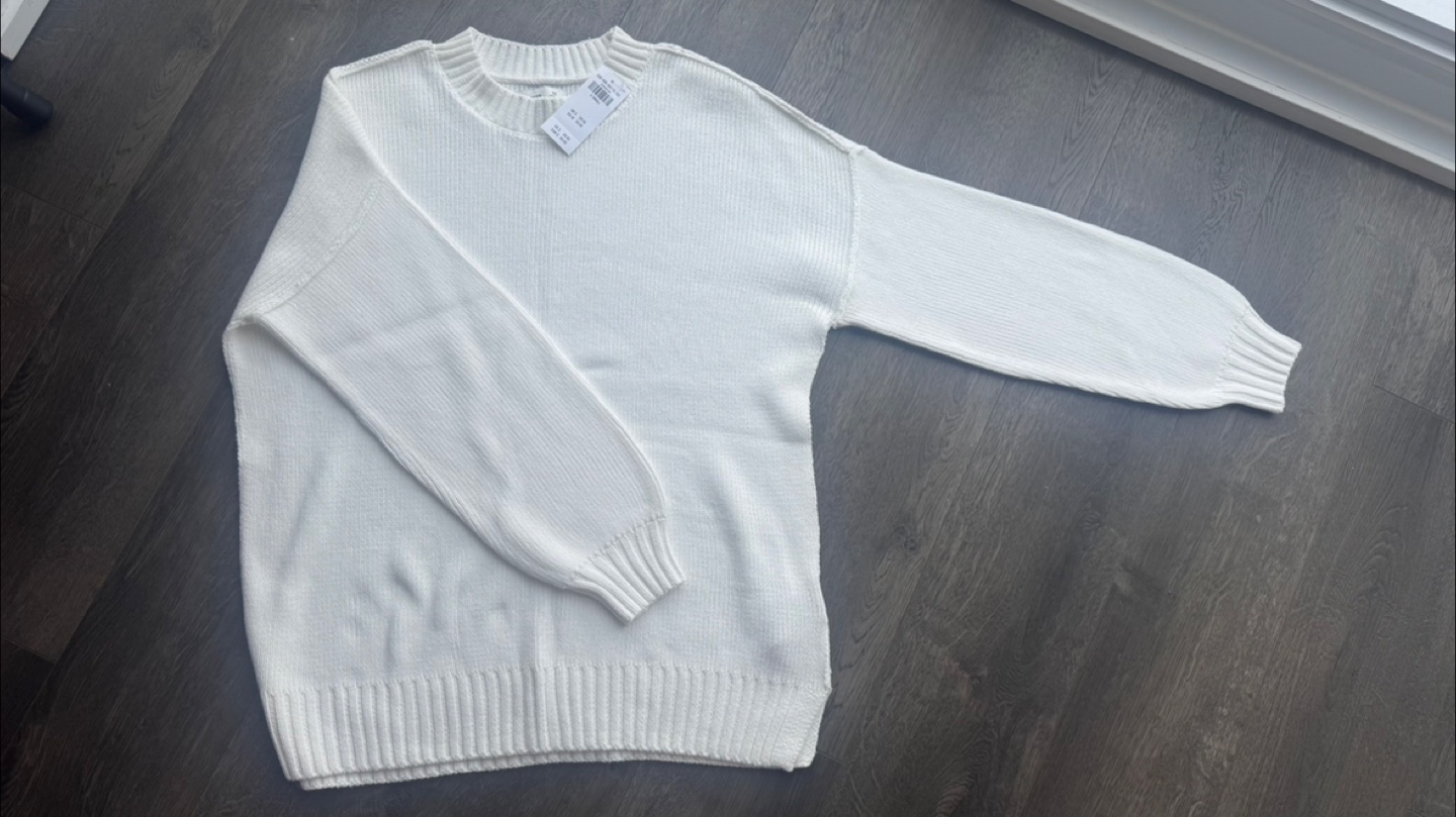 New Hollister White Knit Sweater XS - photo 2