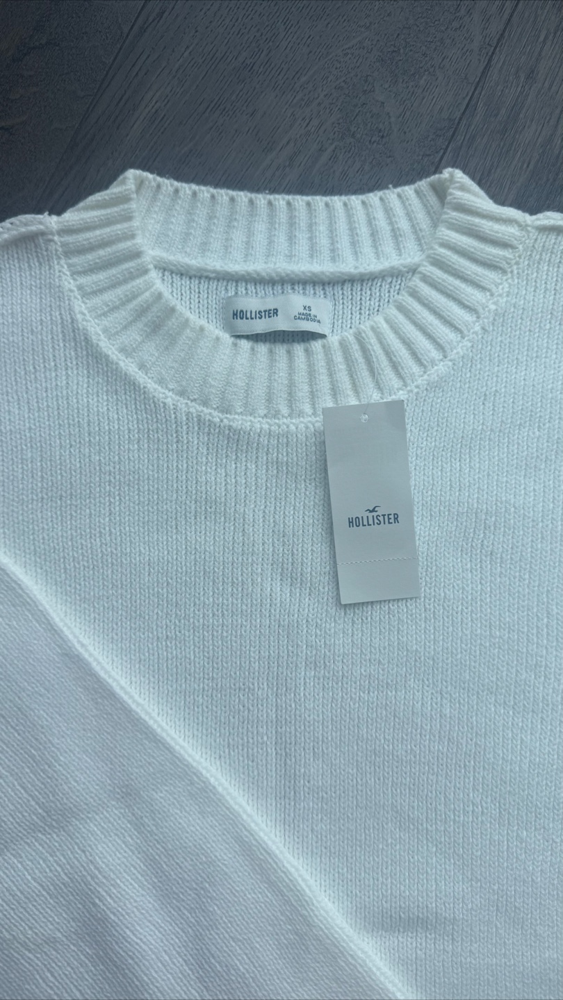 New Hollister White Knit Sweater XS - photo 4