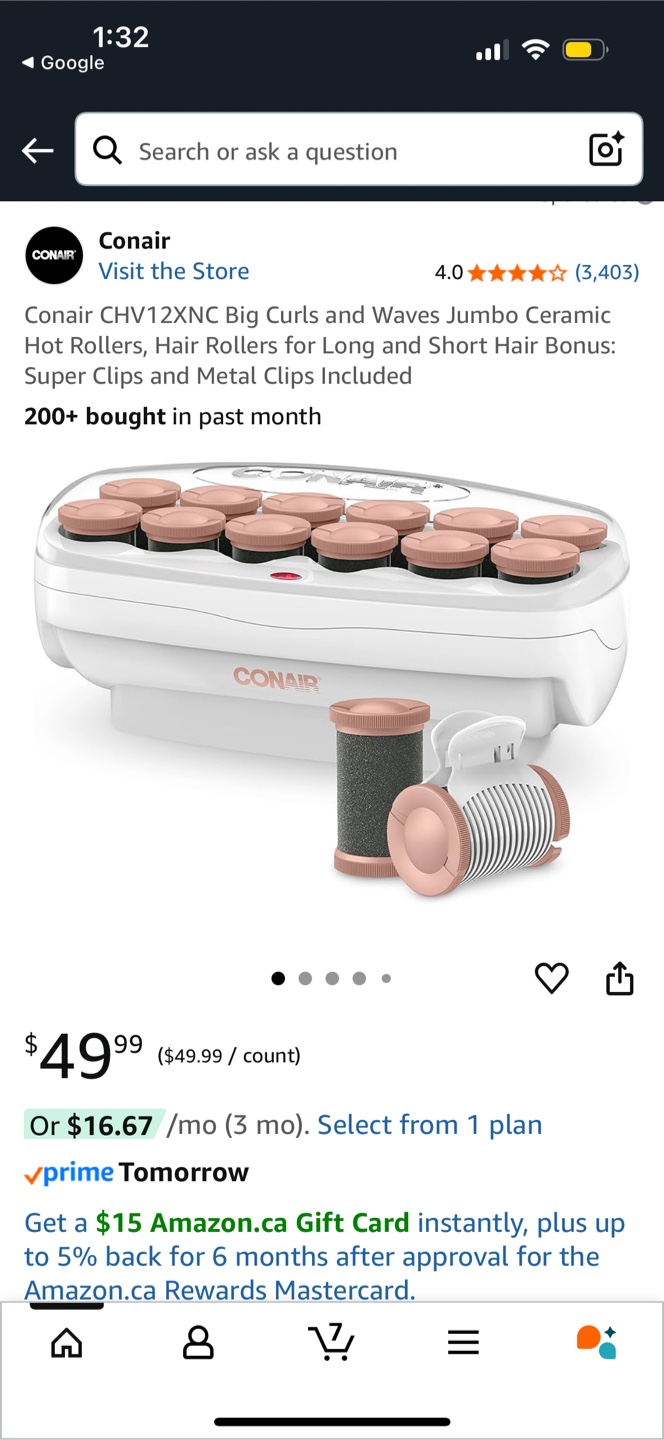 Conair CHV12XNC Big Curls & Waves Jumbo Ceramic Hot Rollers