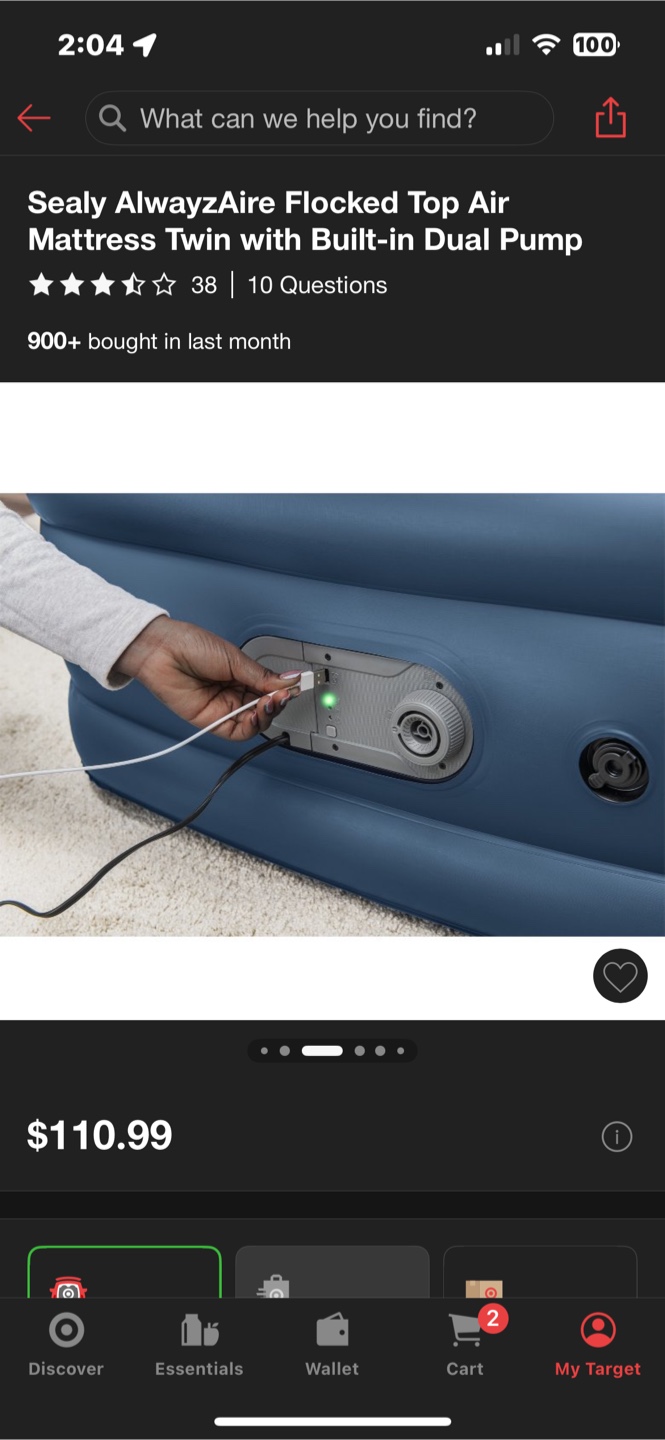Sealy AlwayzAire Twin Air Mattress - New in Box! - photo 2