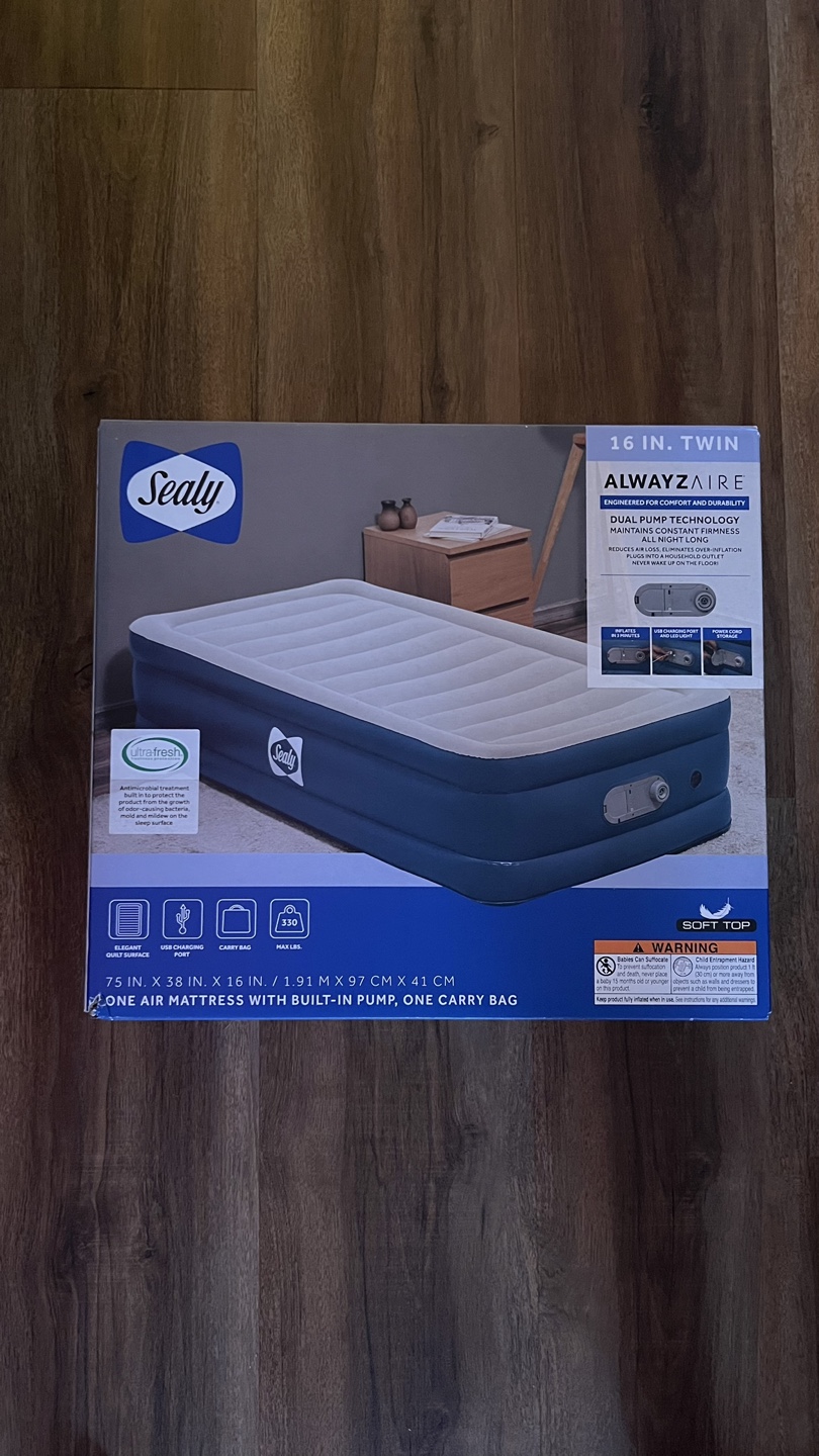 Sealy AlwayzAire Twin Air Mattress - New in Box! - photo 3