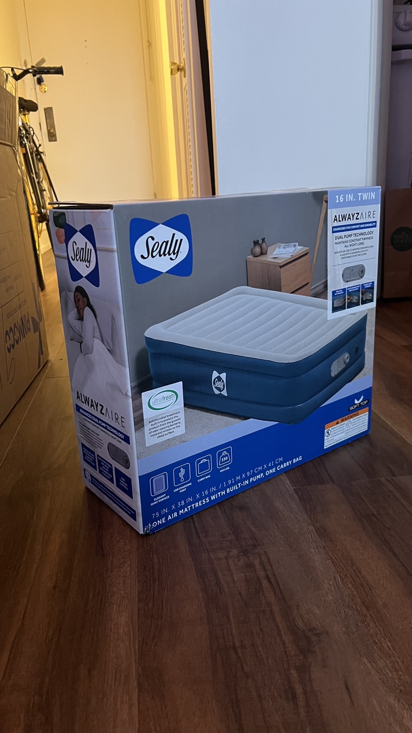 Sealy AlwayzAire Twin Air Mattress - New in Box!
