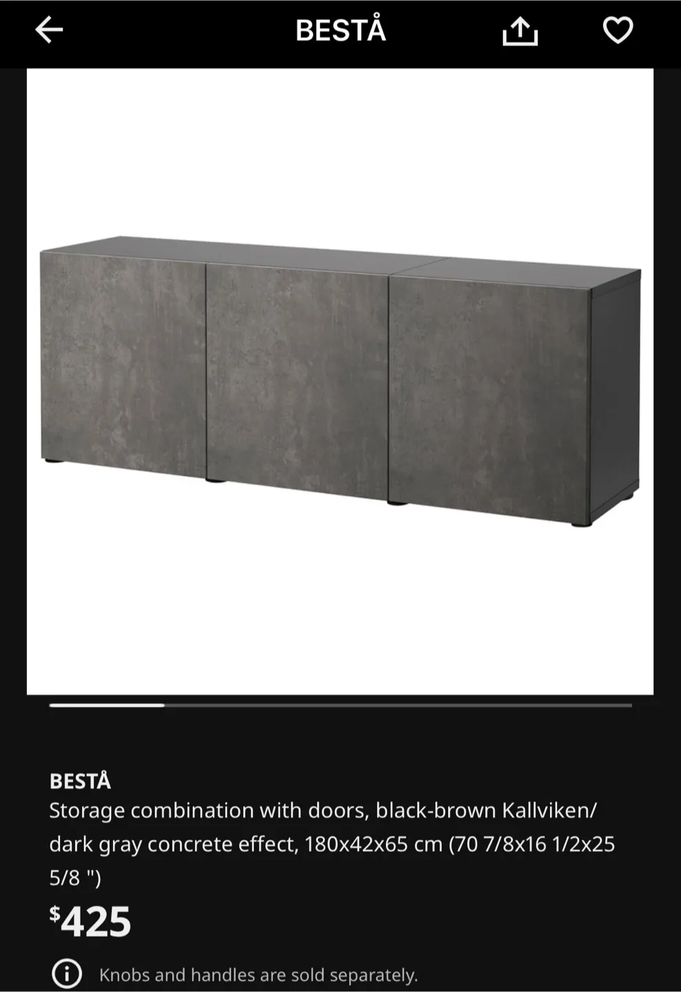 IKEA BESTA Storage Combination - Black-Brown/Gray image indicator(2)
