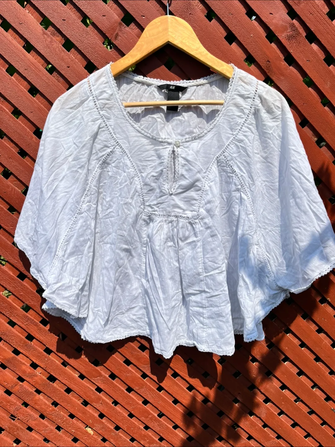 H&M White Blouse - Size 6 thumbnail