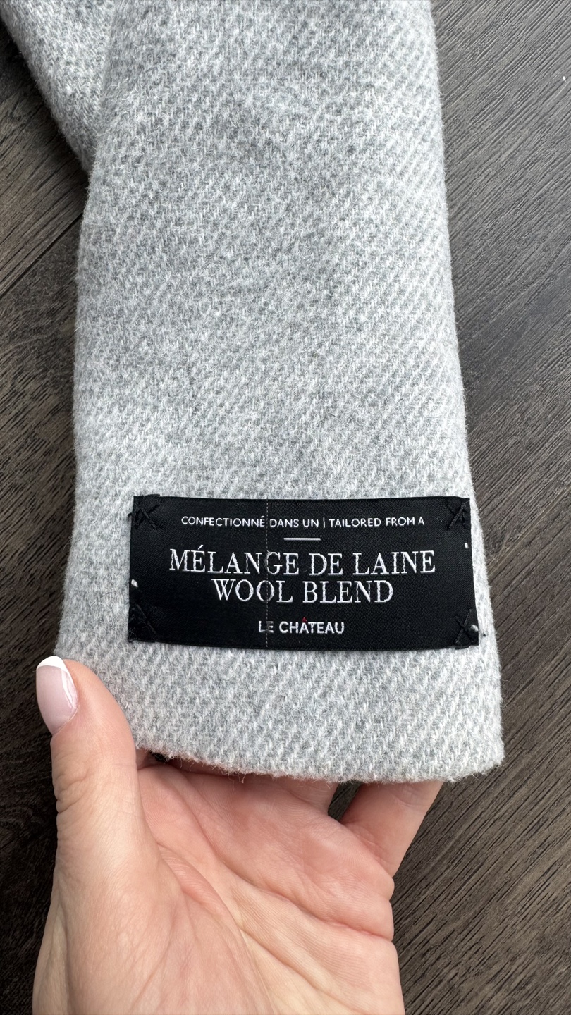 Le Chateau Wool Blend Grey Coat - Size XXS - photo 4