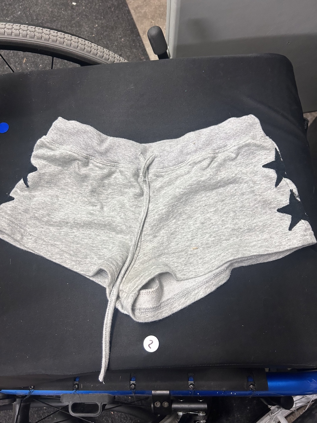 Grey shorts with star design