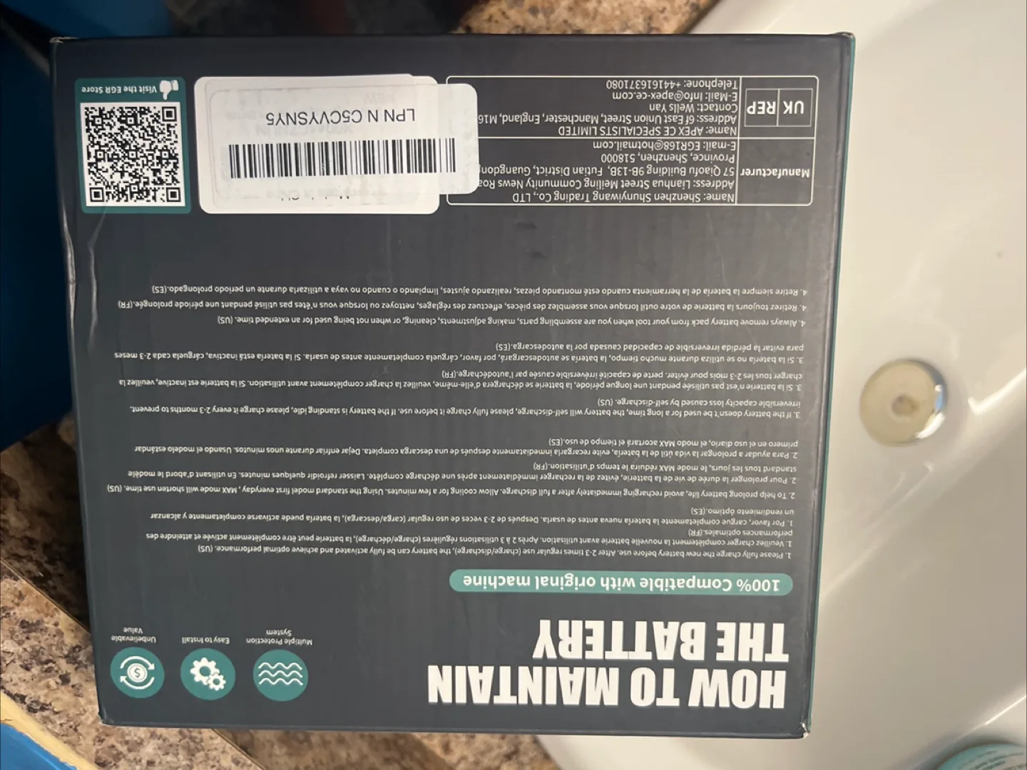 EIGR V10/SV12 High Capacity Vacuum Battery image indicator(3)