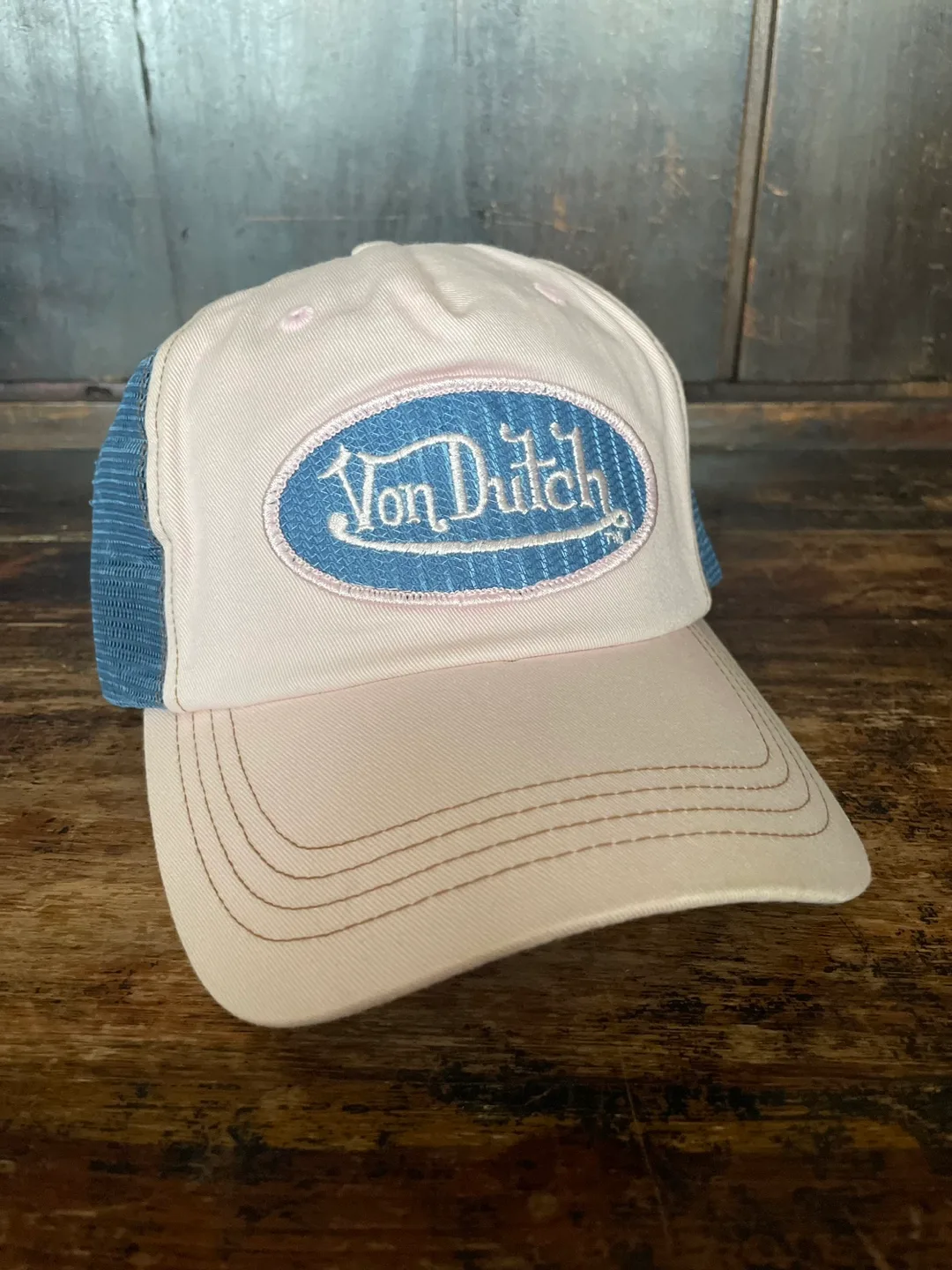 ORIGINAL Y2K Von Dutch Pink & Blue Trucker Hat image indicator(4)