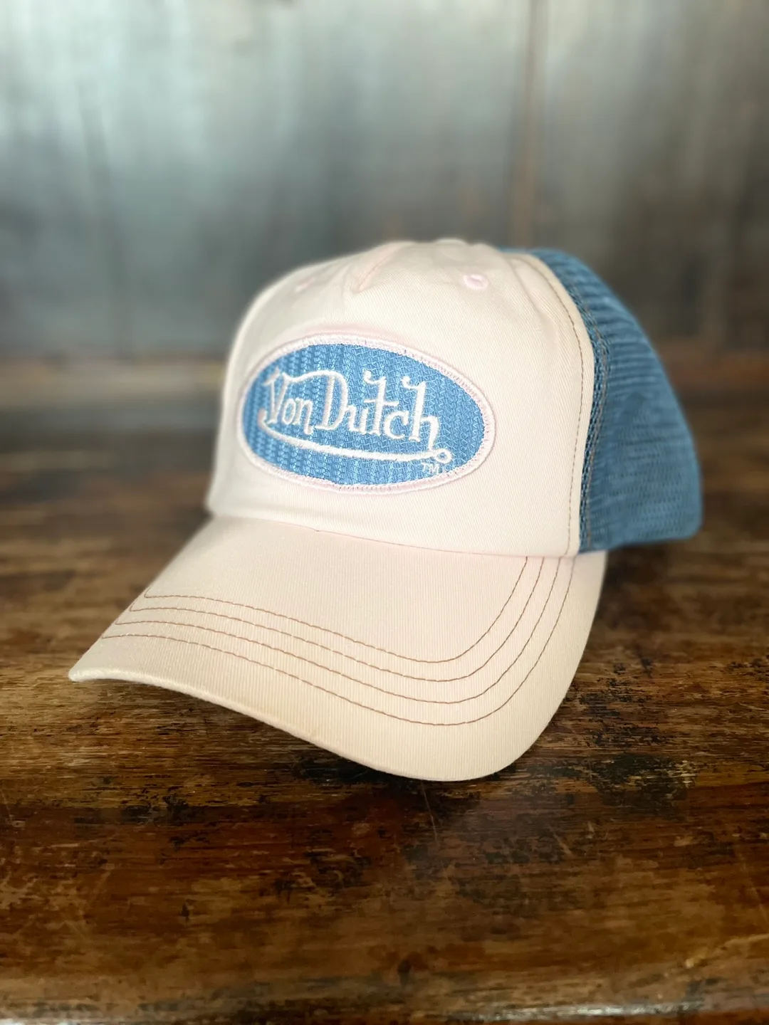 ORIGINAL Y2K Von Dutch Pink & Blue Trucker Hat image indicator(3)