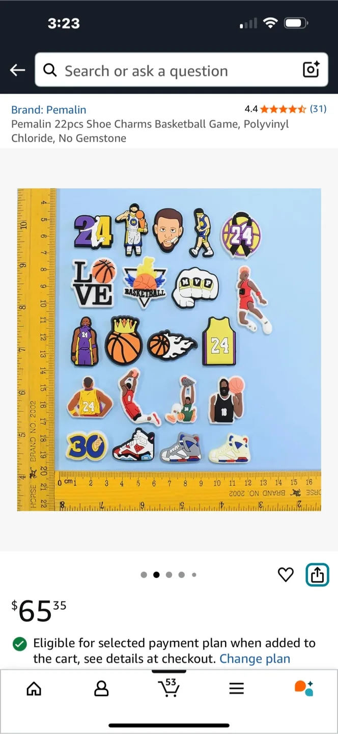 Pemalin 22pcs Basketball Shoe Charms image indicator(2)