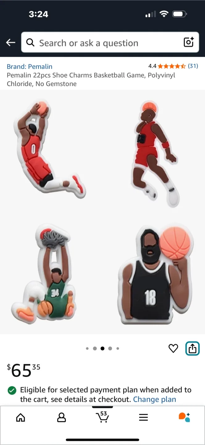 Pemalin 22pcs Basketball Shoe Charms image indicator(5)