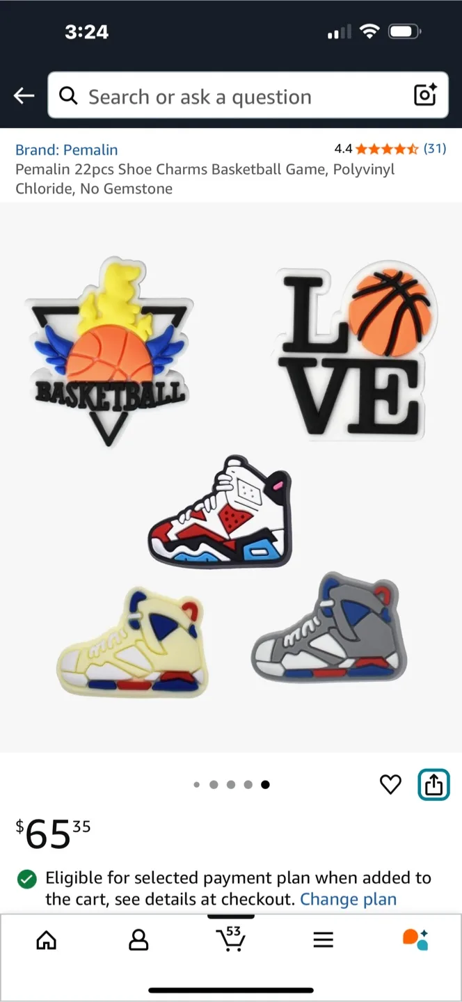 Pemalin 22pcs Basketball Shoe Charms image indicator(6)