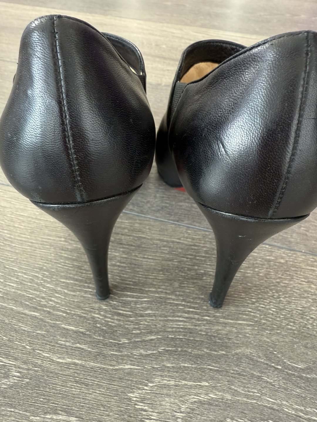 Christian Louboutin Black Leather Booties Size 37 - photo 5