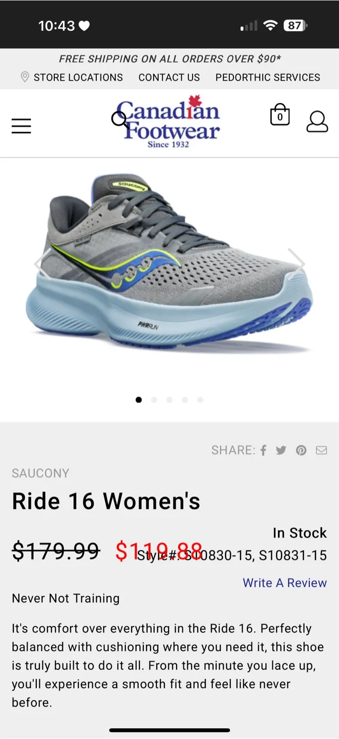 Move Out Sale! Saucony Ride 16 Women's Running Shoes, Size 9.5 image indicator(4)
