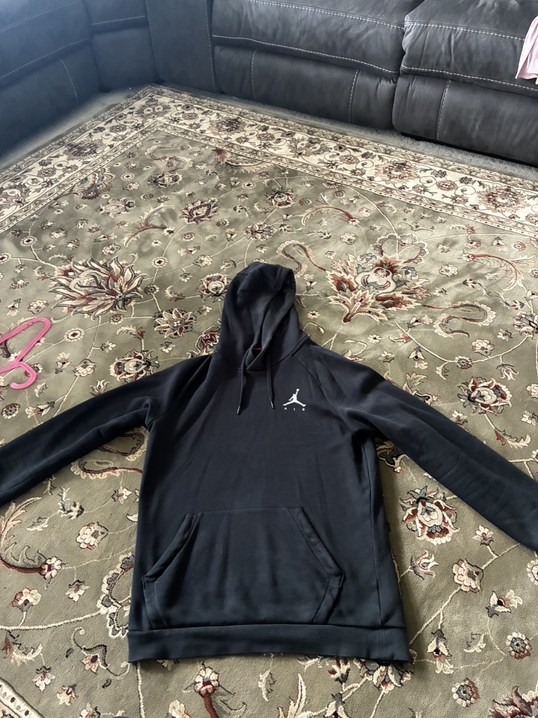 Jordan Black Hoodie Size M & Red/Black Hat - photo 3