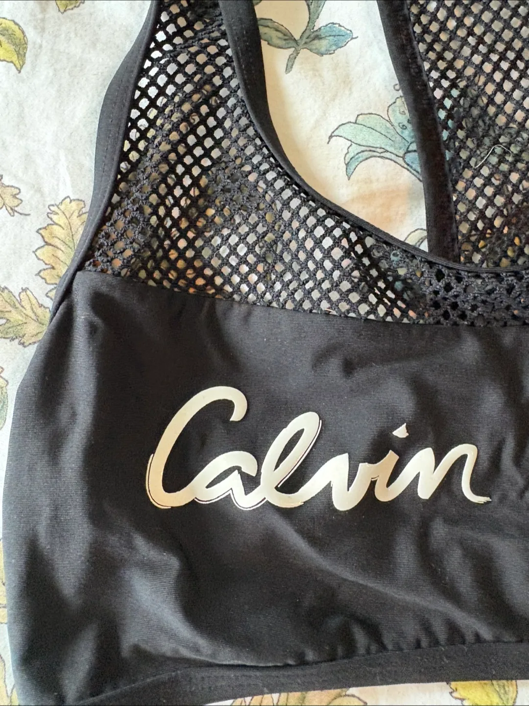 CALVIN KLEIN - Black Mesh Swim Bikini Top! image indicator(3)