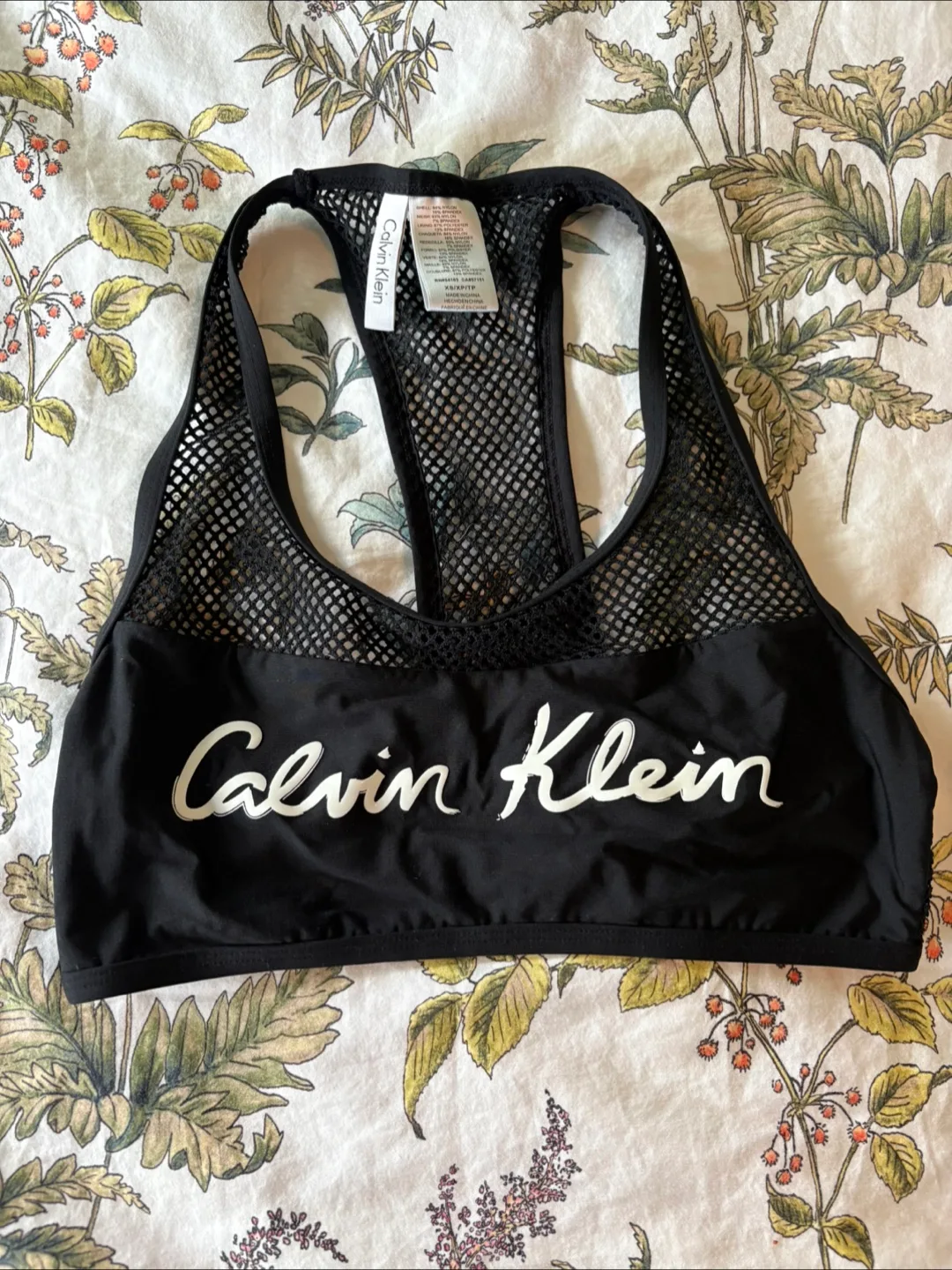CALVIN KLEIN - Black Mesh Swim Bikini Top! image indicator(2)