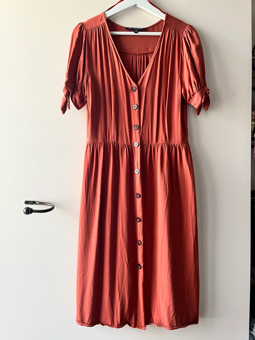 Burnt Orange Summer Dress - Size M thumbnail