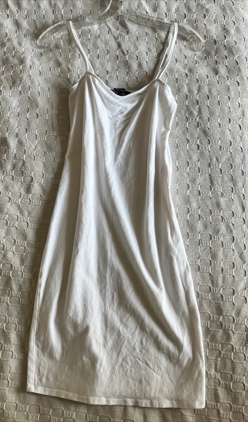 Forever 21 White Bodycon Mini Dress - Size M thumbnail