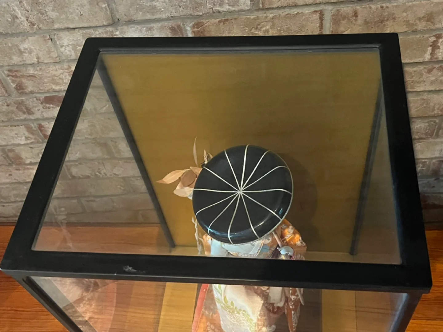 Large Vintage Japanese Doll in Glass Display Case image indicator(8)