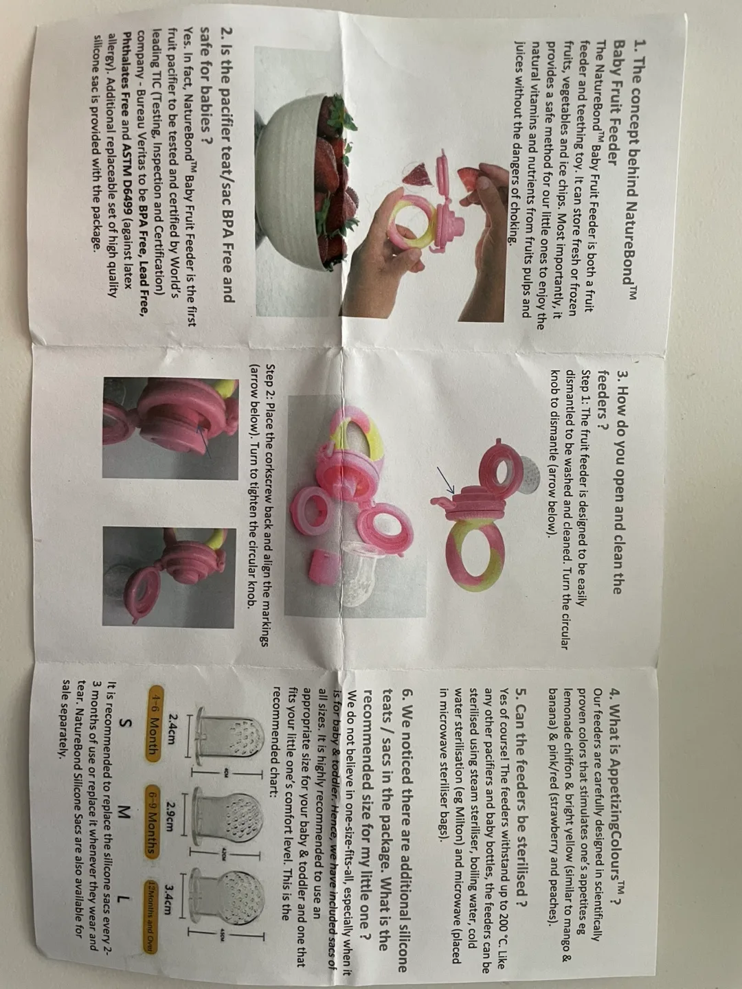 NatureBond Baby Fruit Feeder - Yellow & Orange image indicator(3)