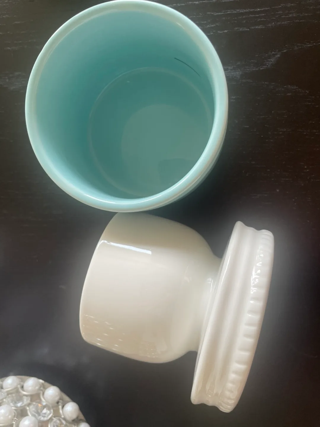 DOWAN Porcelain Butter Keeper Crock, butter bell farm house image indicator(8)