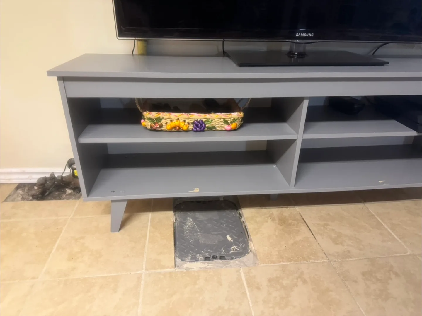 Grey TV Stand Shelf image indicator(4)