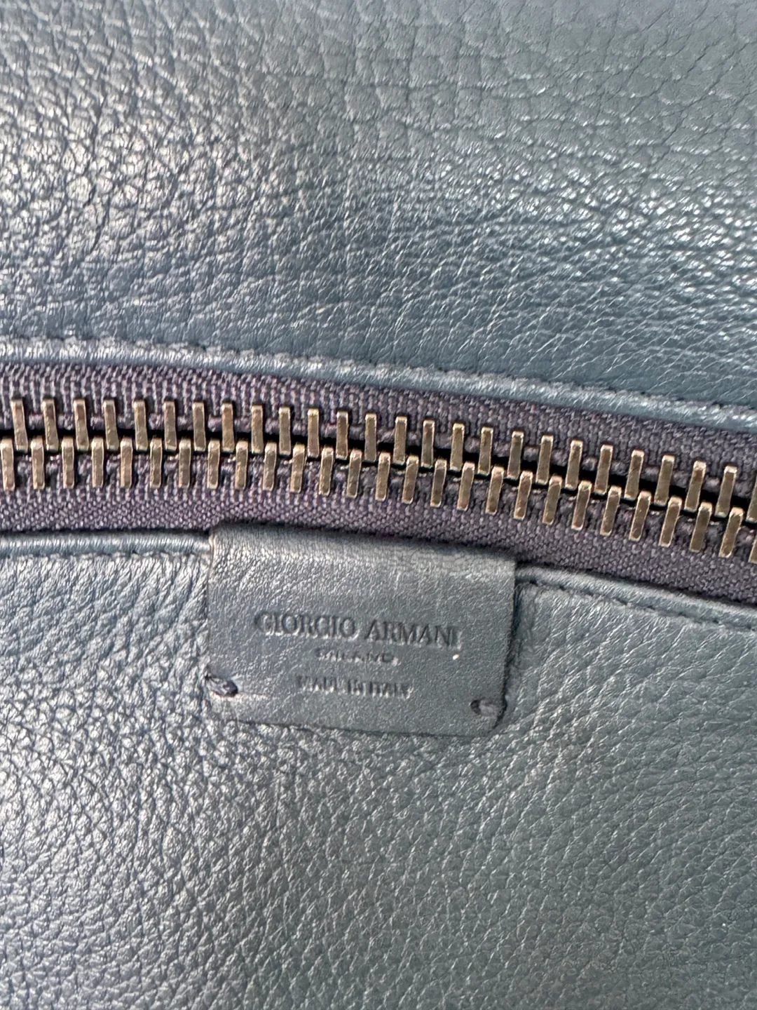 Giorgio Armani Leather Backpack - Blue image indicator(3)