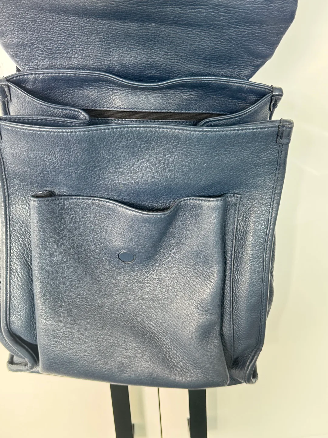 Giorgio Armani Leather Backpack - Blue image indicator(2)