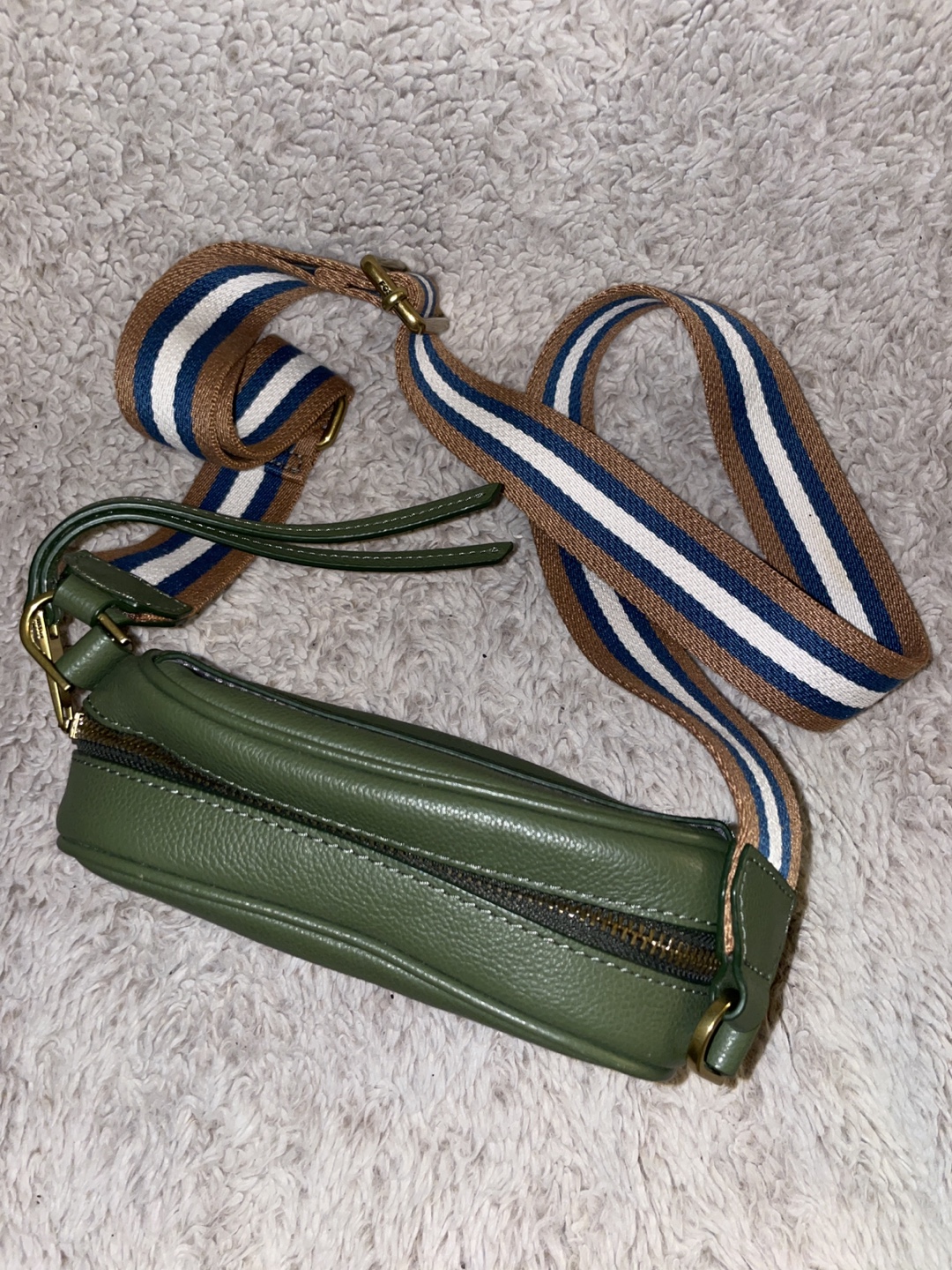 Fossil Green Leather Crossbody Bag - photo 2