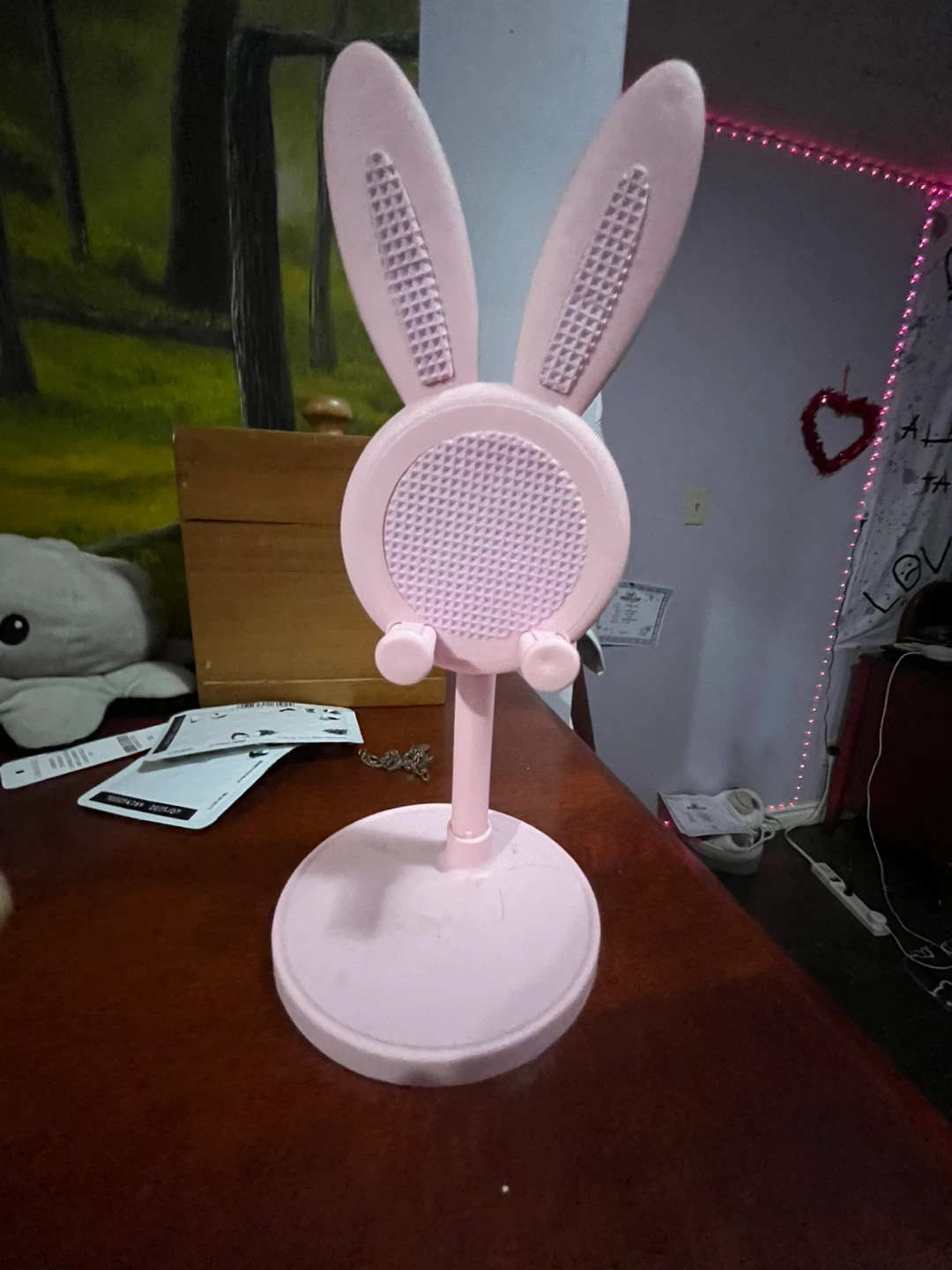 Cute Pink Bunny Cell Phone Holder
