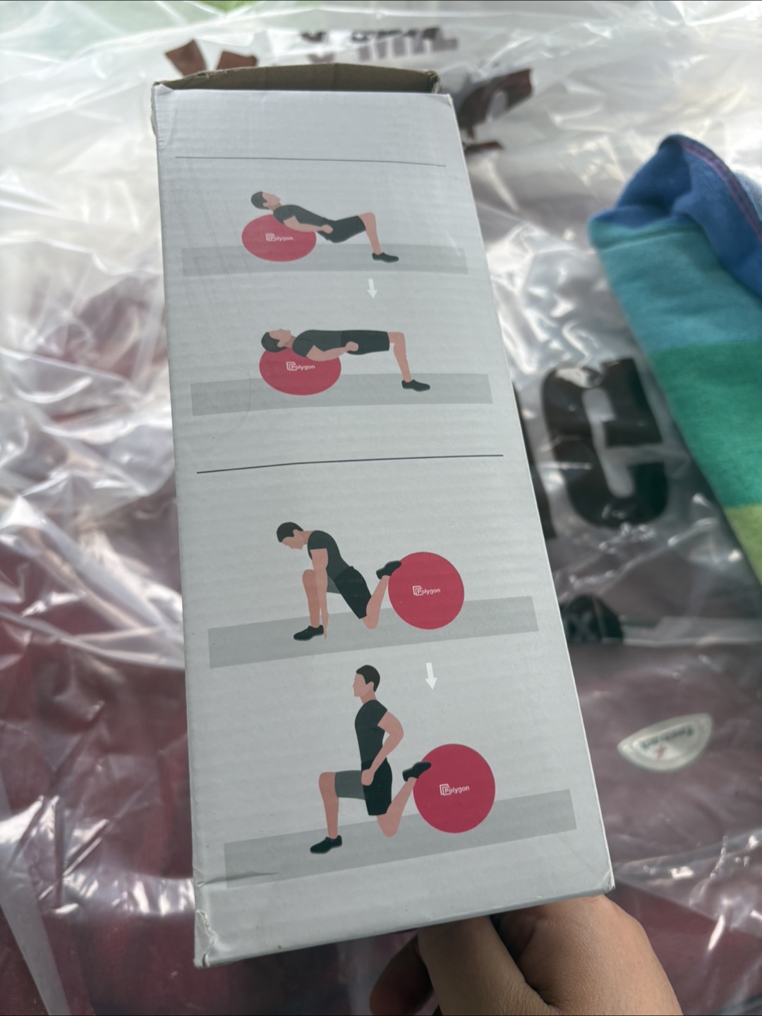 Polygon Exercise Ball with Pump - Like New!