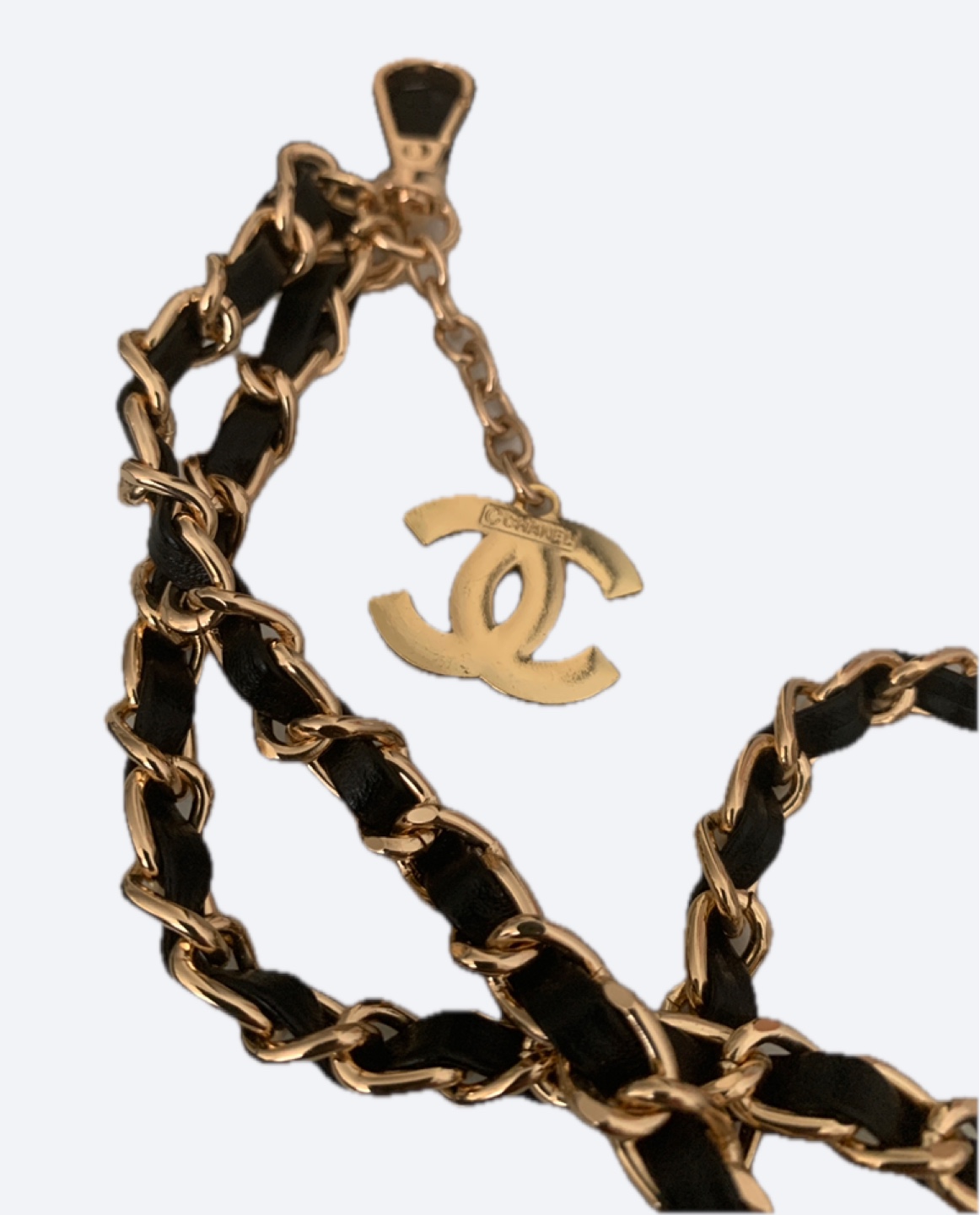 Chanel Gold & Black Crossbody Shoulder Phone Strap - photo 4