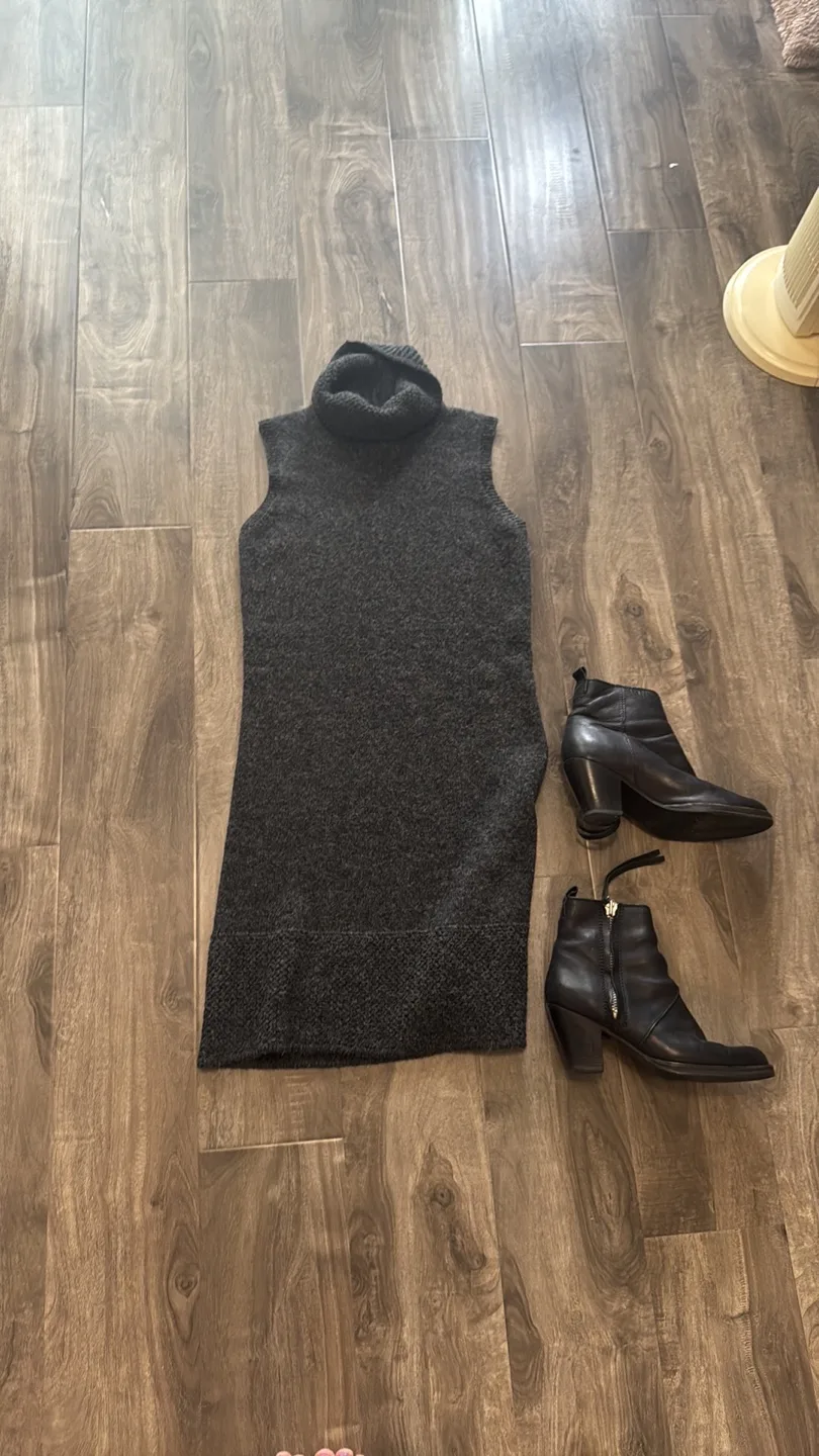 D.exterior grey knit wool x alpaca dress - small image indicator(6)