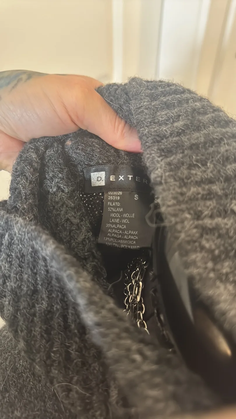 D.exterior grey knit wool x alpaca dress - small image indicator(8)