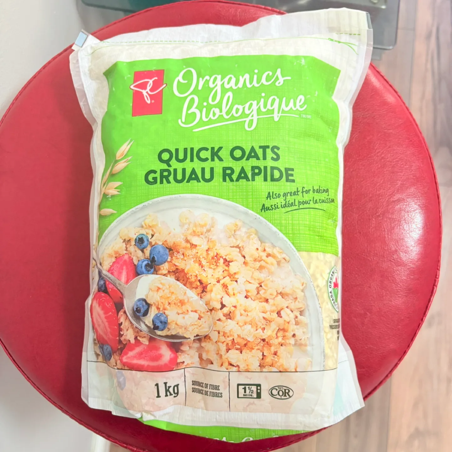 PC Organics Quick Oats - 1 kg thumbnail