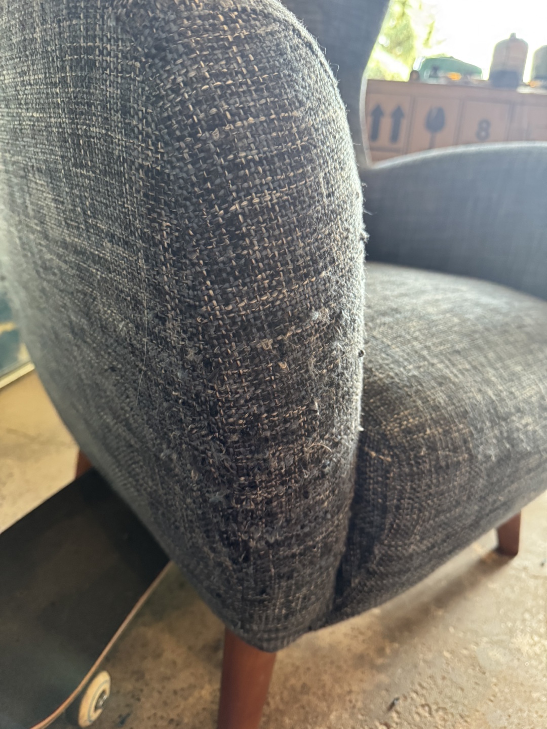 2 Upholstered Wingback Accent Chair - blue - photo 4