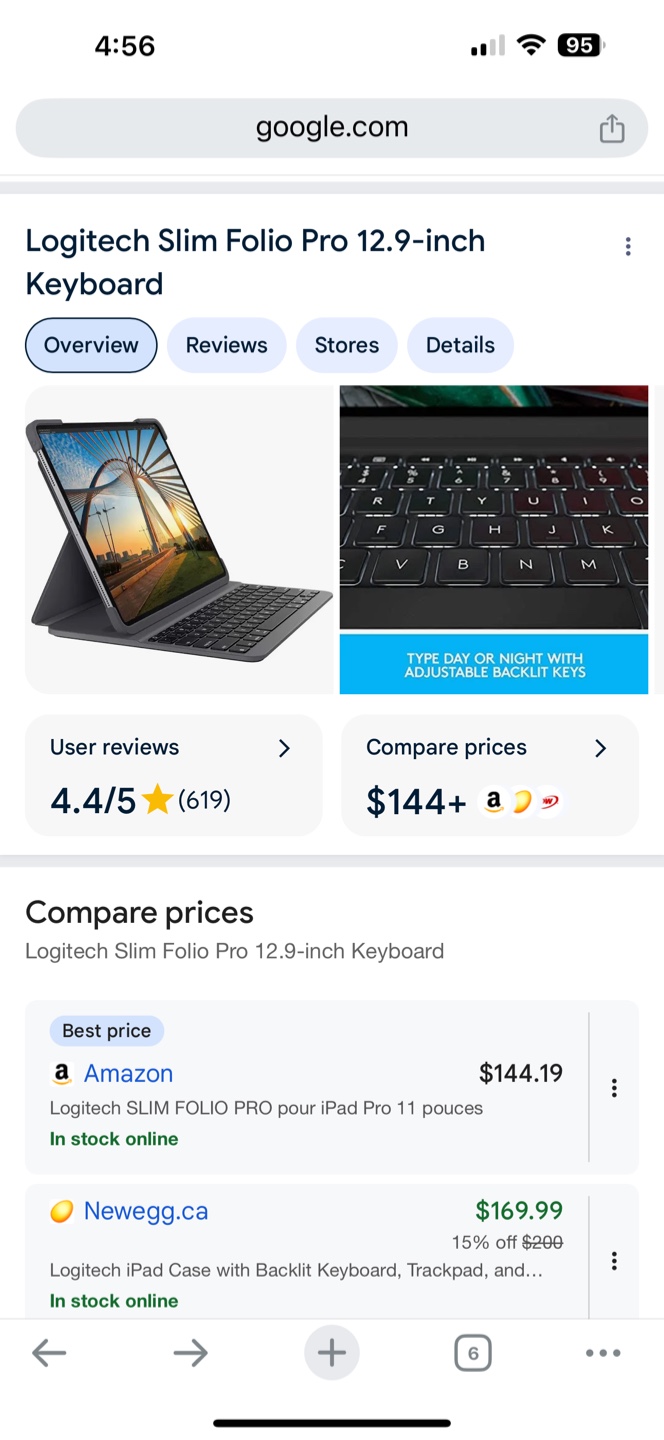 Logitech Slim Folio for 12.9-inch Keyboard - Like New - photo 5