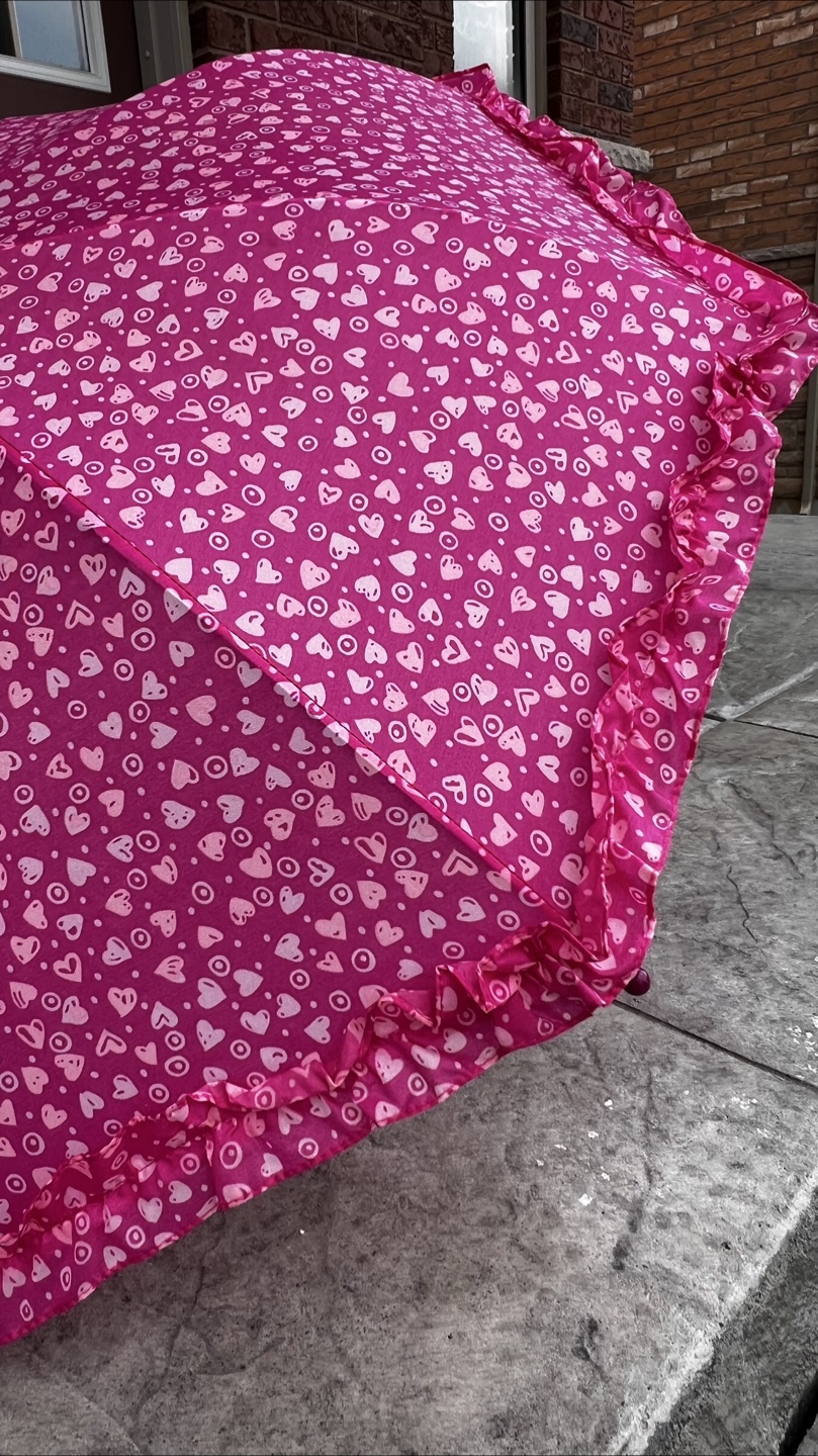 Pink Heart Pattern Umbrella - photo 4